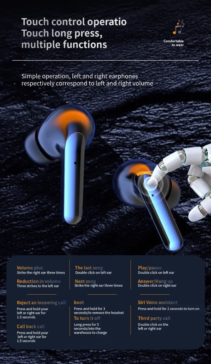 Xiaomi MIJIA Air 7 Écouteurs TWS Bluetooth HiFi Étanches Micro Réduction Bruit