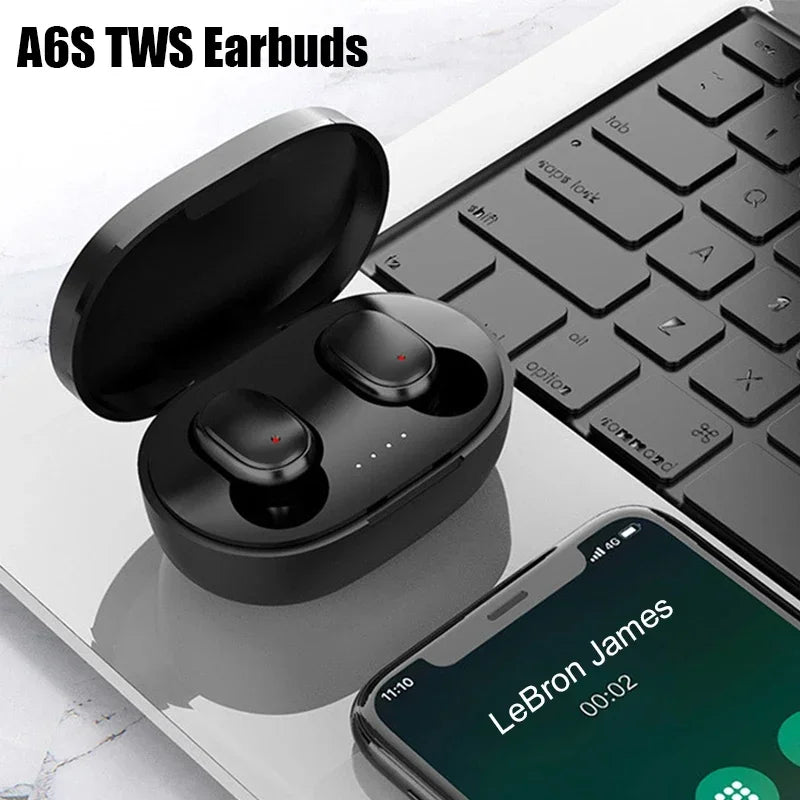 Casque Bluetooth Sans Fil A6S TWS Avec Micro et Antibruit pour Xiaomi Air Pro